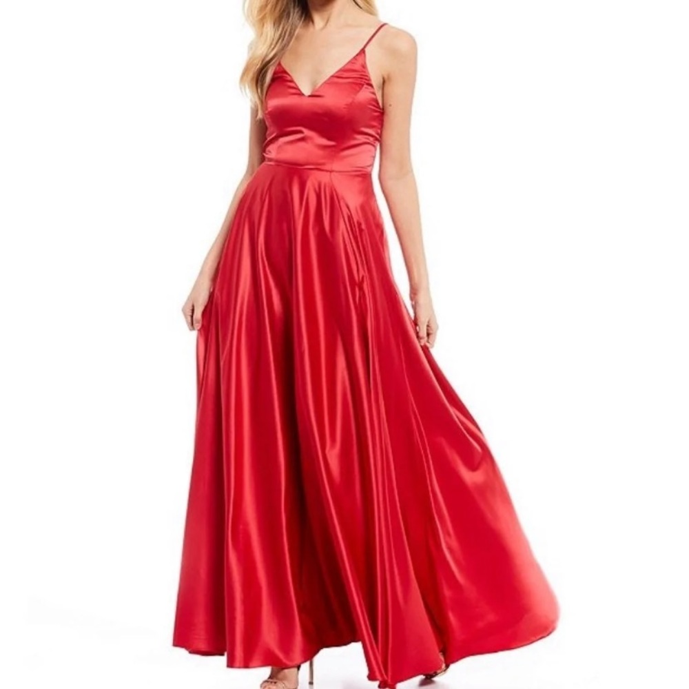 red prom dress